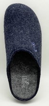 thies Hausschuhe Pantoffel PET Slipper (weicher Filz) dunkelblau Damen
